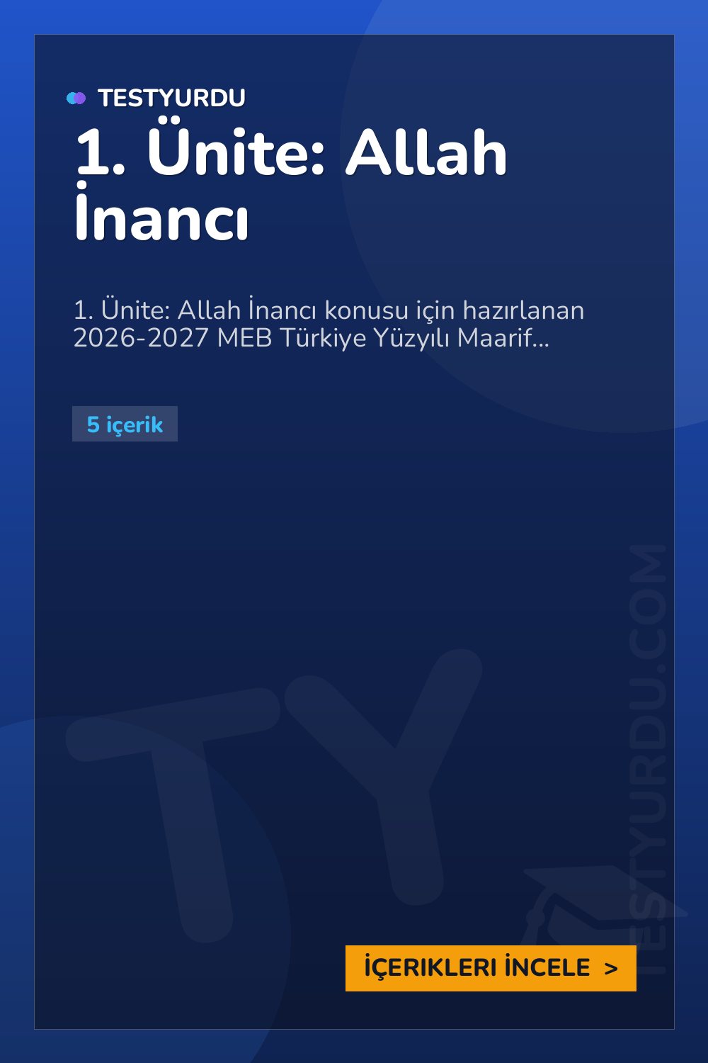 1. Ünite: Allah İnancı
