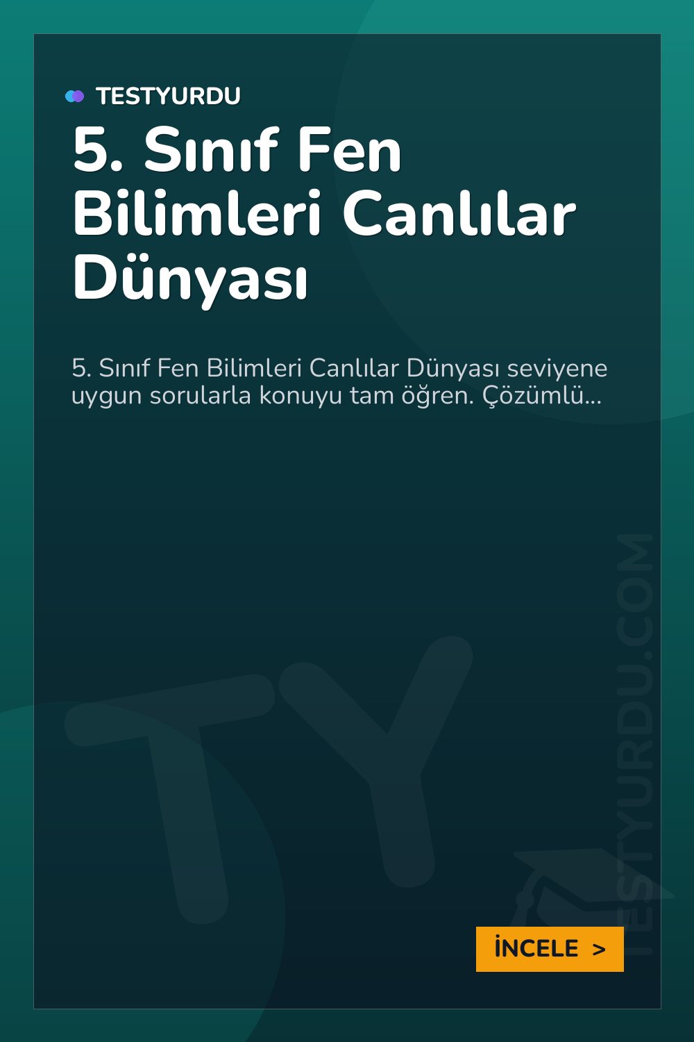 5. Sınıf Fen Bilimleri Canlılar Dünyası