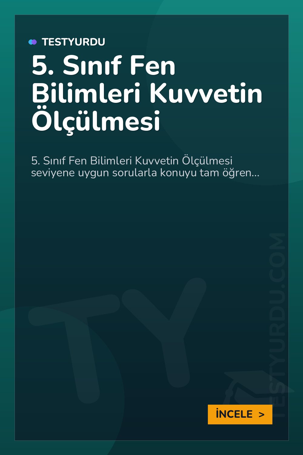 5. Sınıf Fen Bilimleri Kuvvetin Ölçülmesi