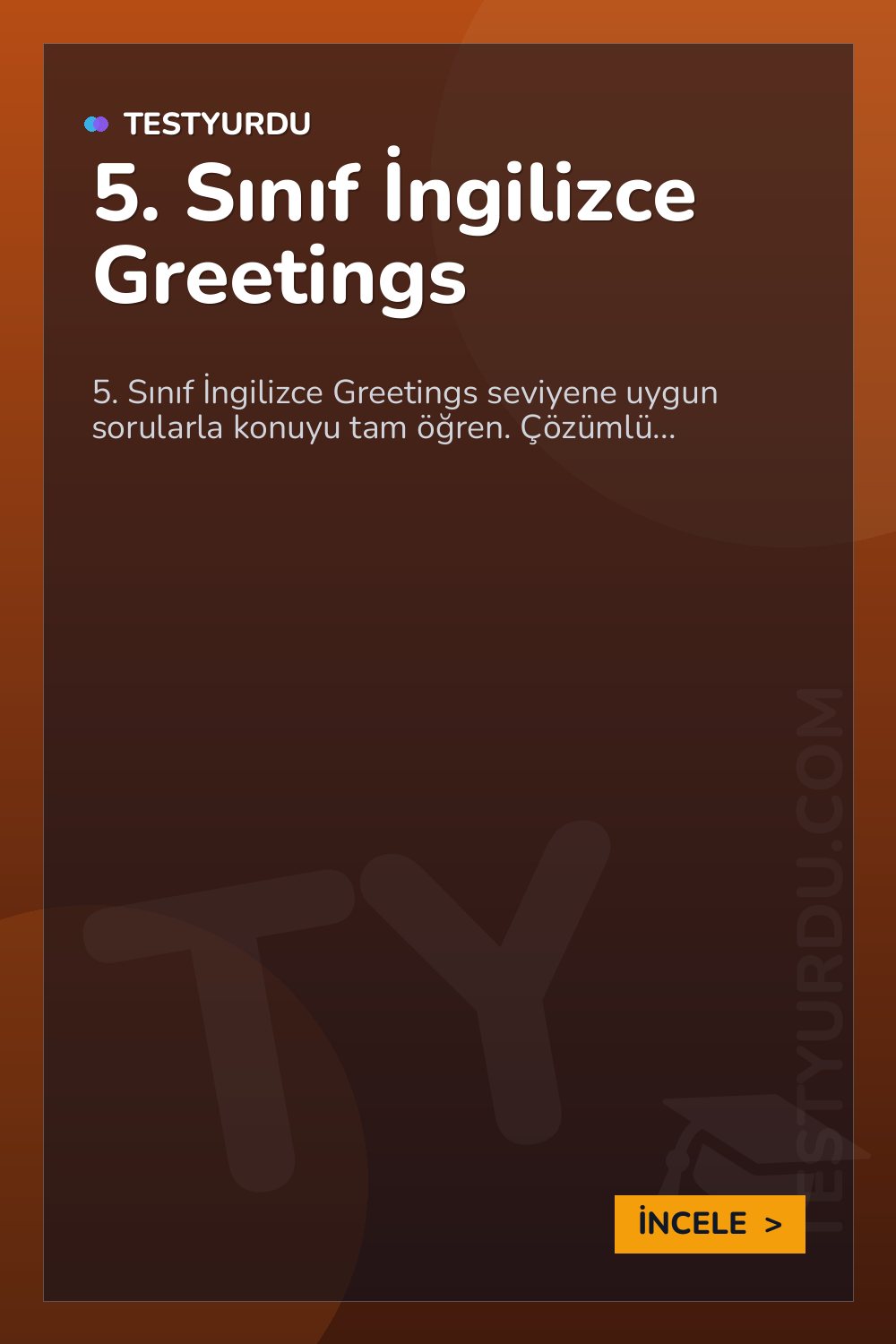5. Sınıf İngilizce Greetings