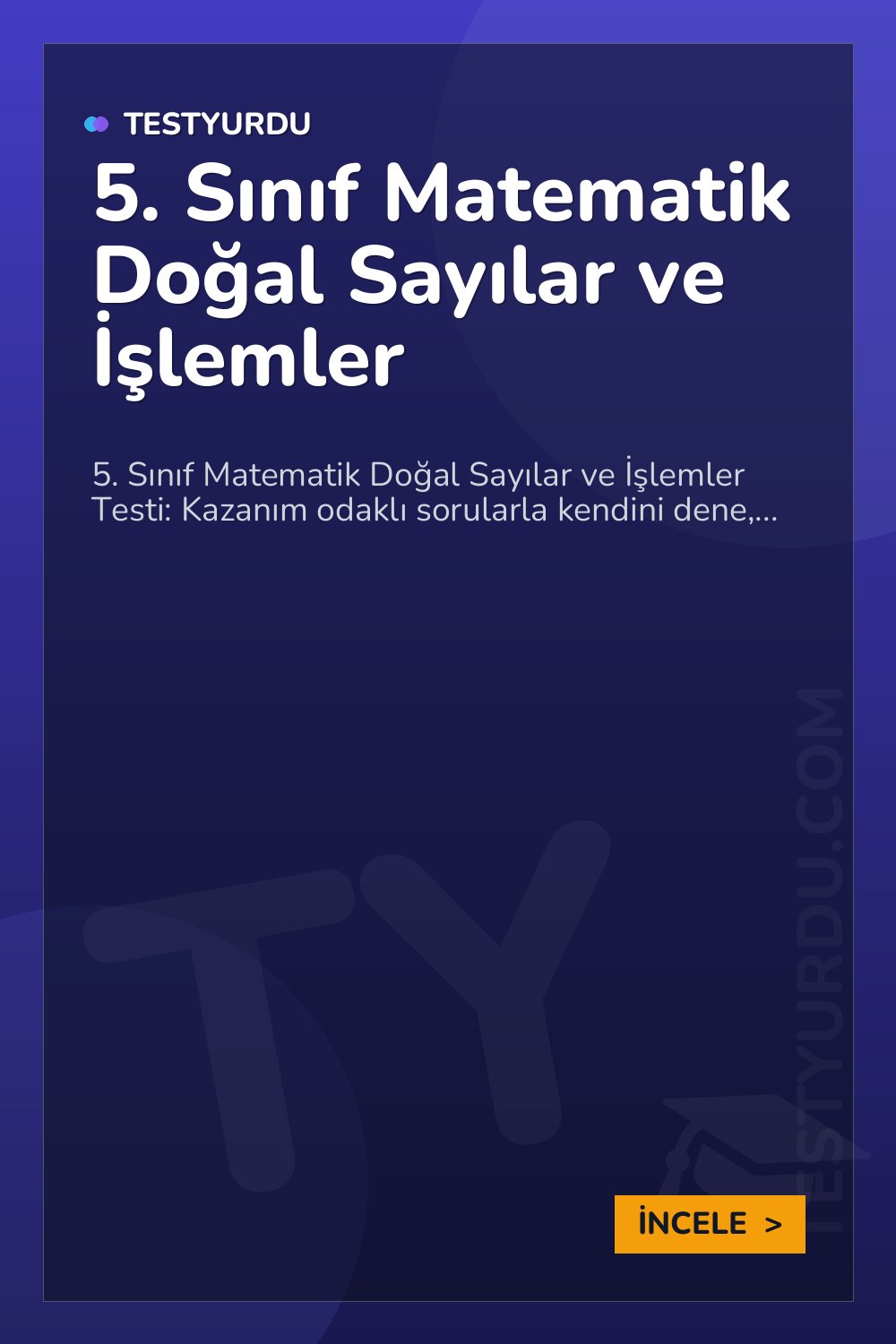 5. Sınıf Matematik Doğal Sayılar ve İşlemler