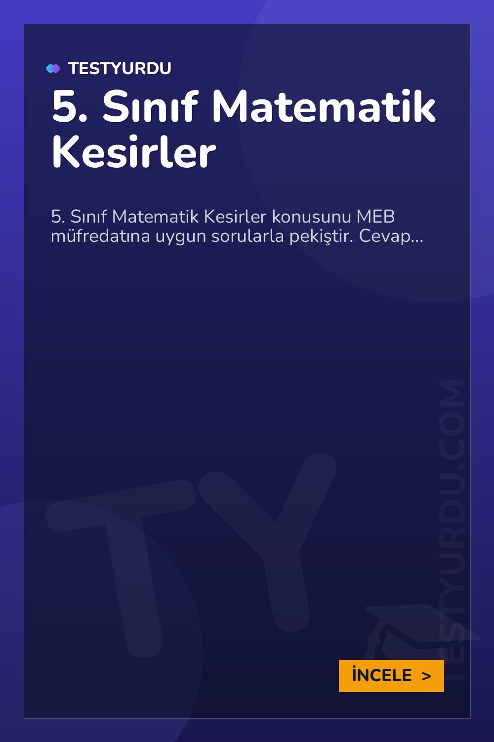 5. Sınıf Matematik Kesirler