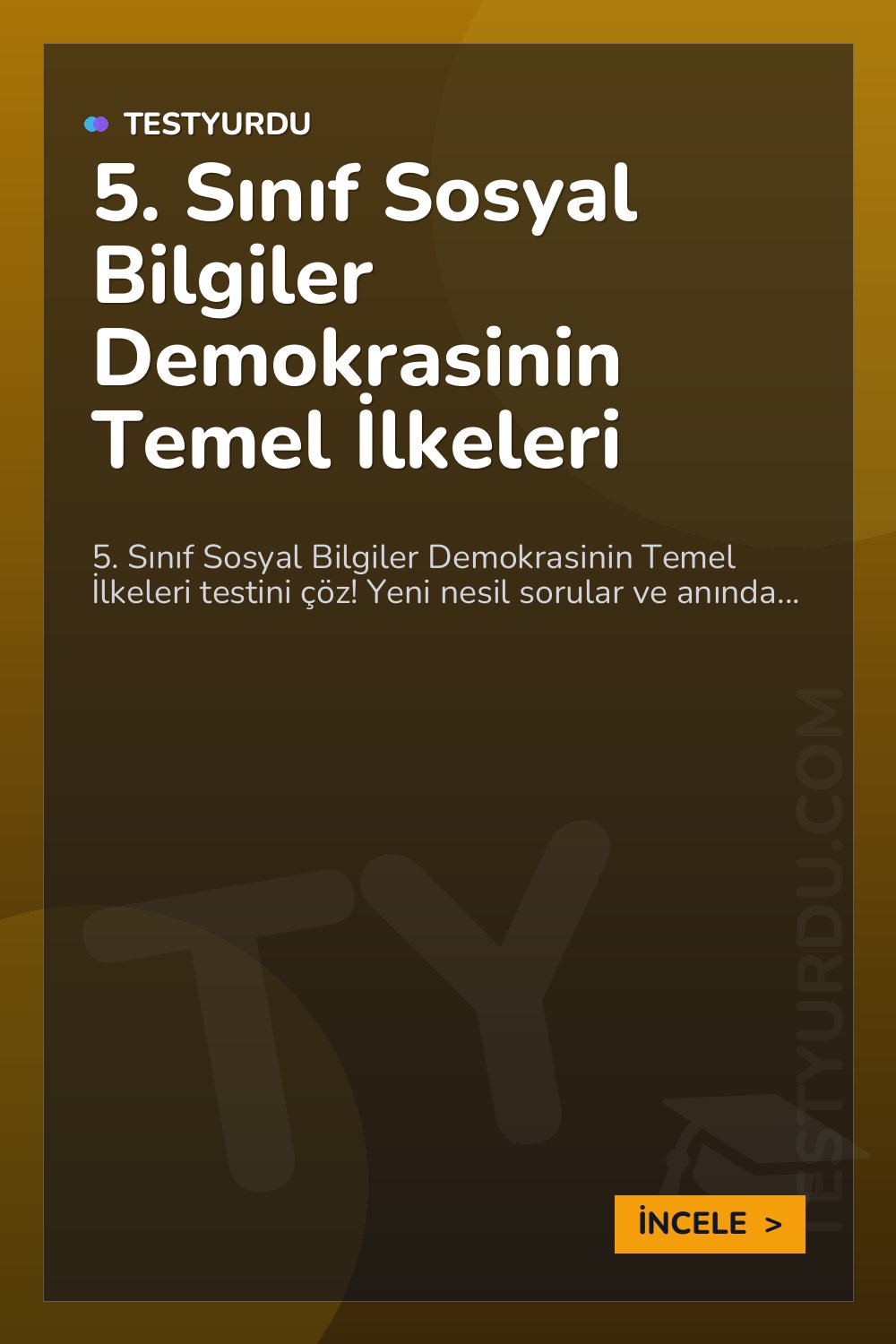 5. Sınıf Sosyal Bilgiler Demokrasinin Temel İlkeleri