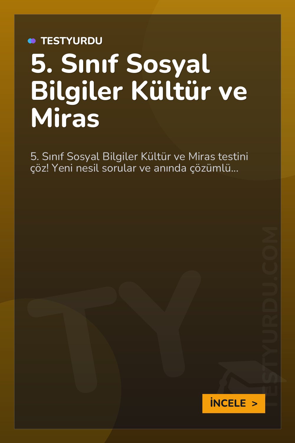 5. Sınıf Sosyal Bilgiler Kültür ve Miras