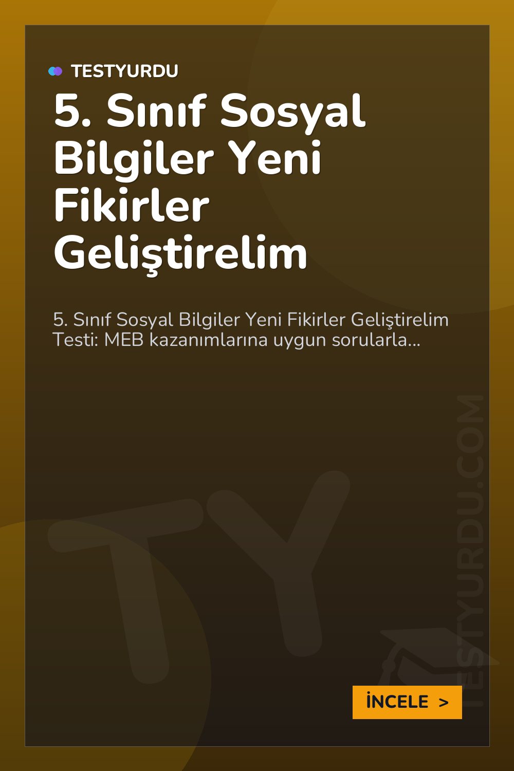 5. Sınıf Sosyal Bilgiler Yeni Fikirler Geliştirelim