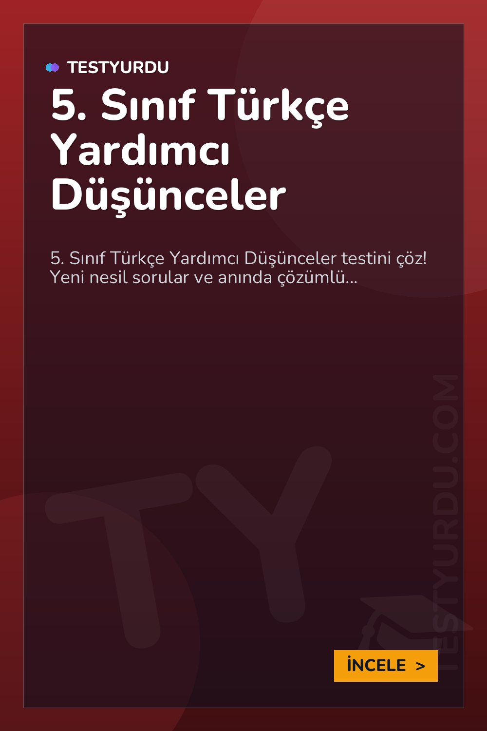 5. Sınıf Türkçe Yardımcı Düşünceler