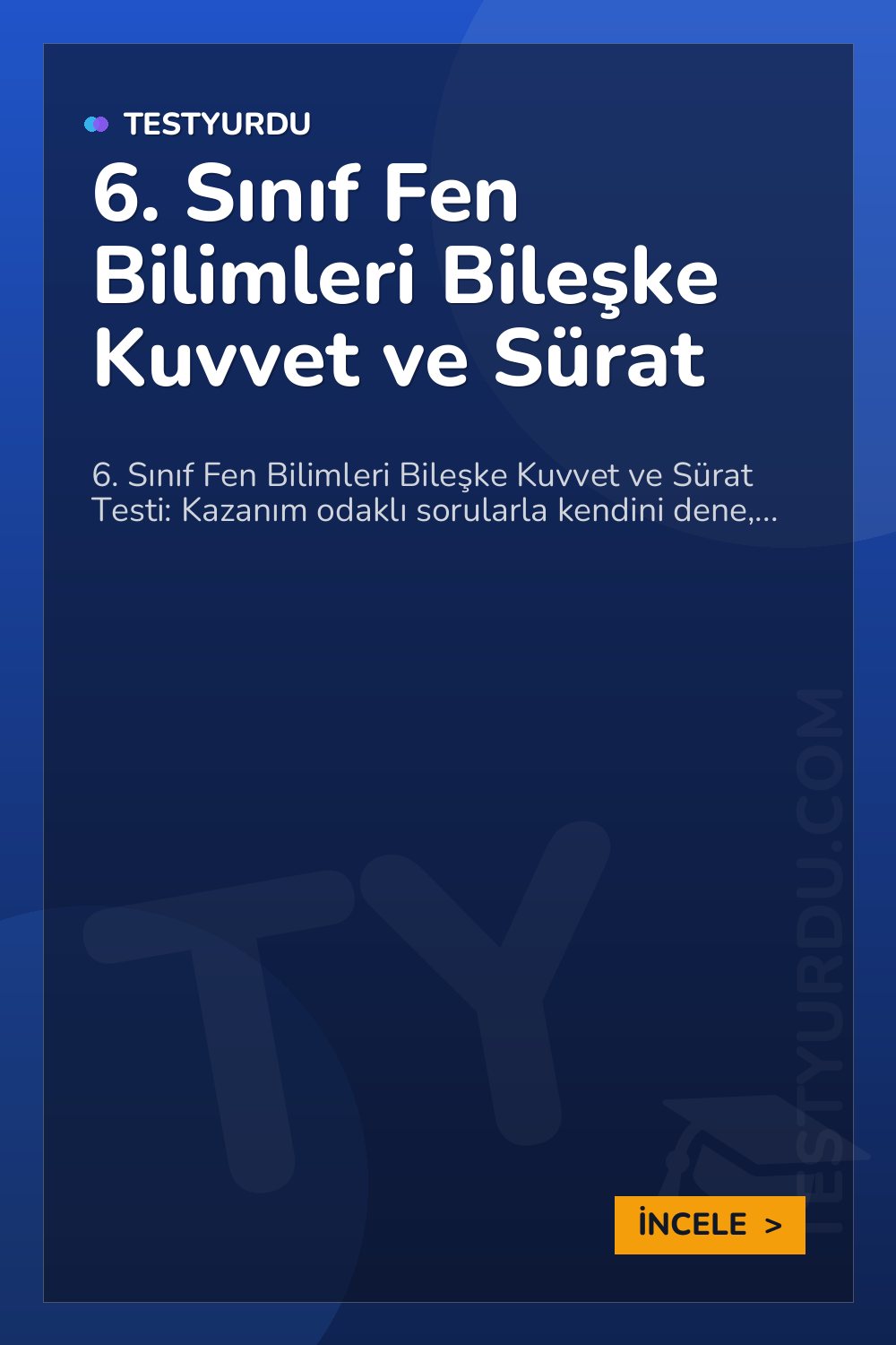 6. Sınıf Fen Bilimleri Bileşke Kuvvet ve Sürat