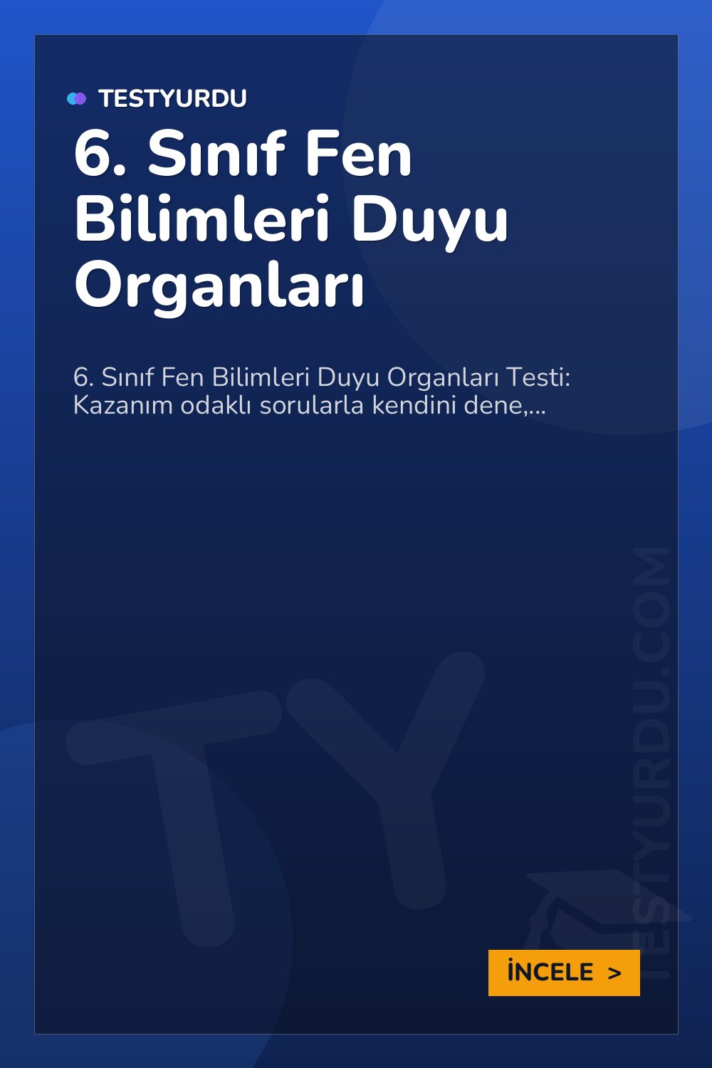 6. Sınıf Fen Bilimleri Duyu Organları