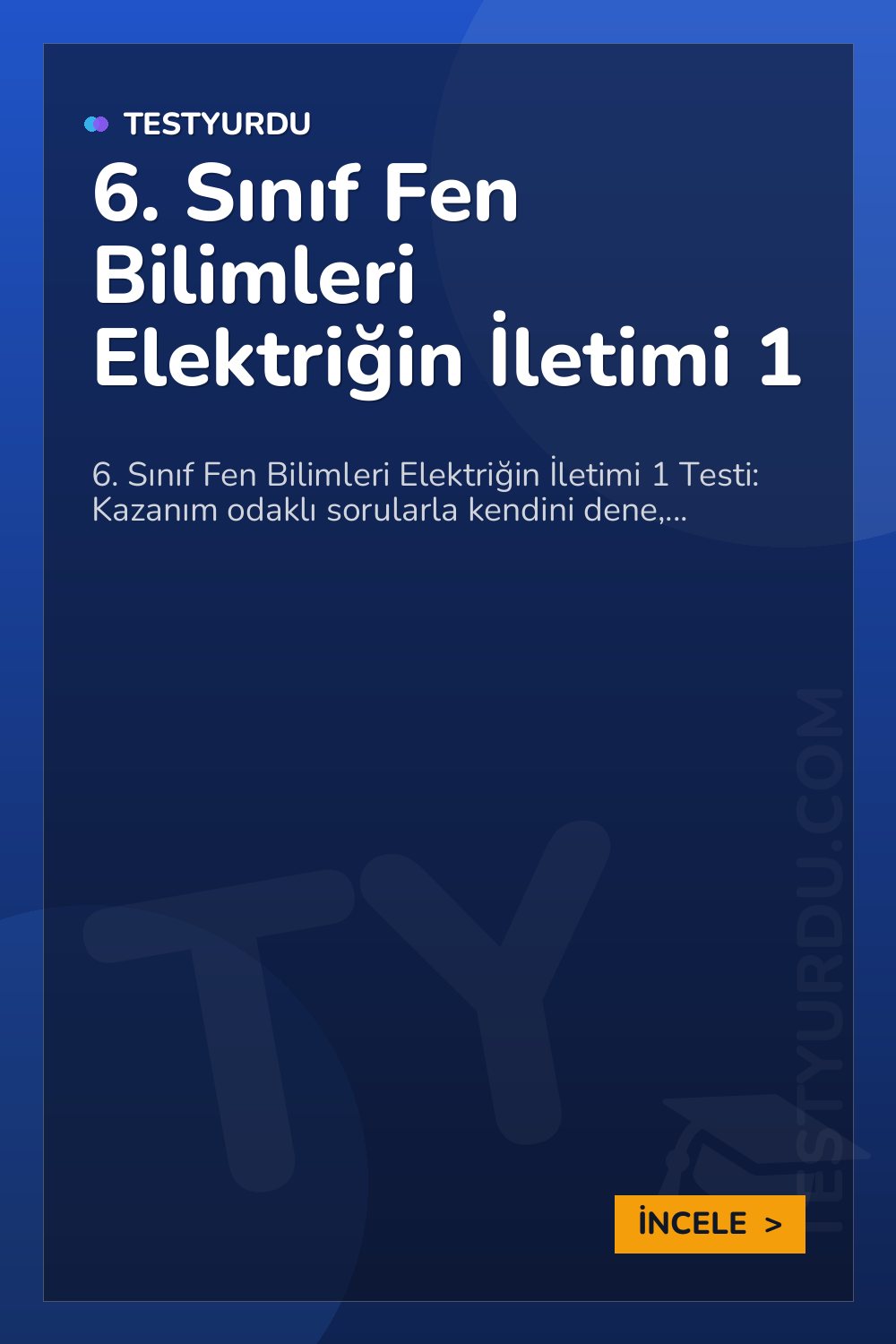 6. Sınıf Fen Bilimleri Elektriğin İletimi 1