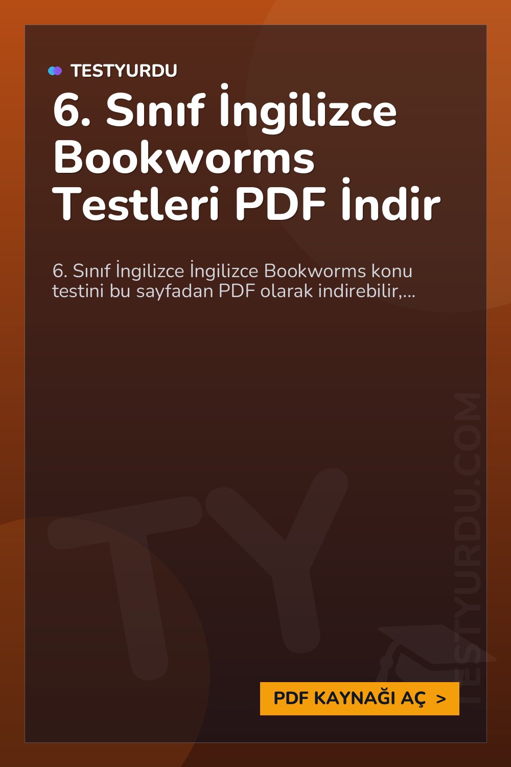 6. Sınıf İngilizce Bookworms Testleri PDF İndir