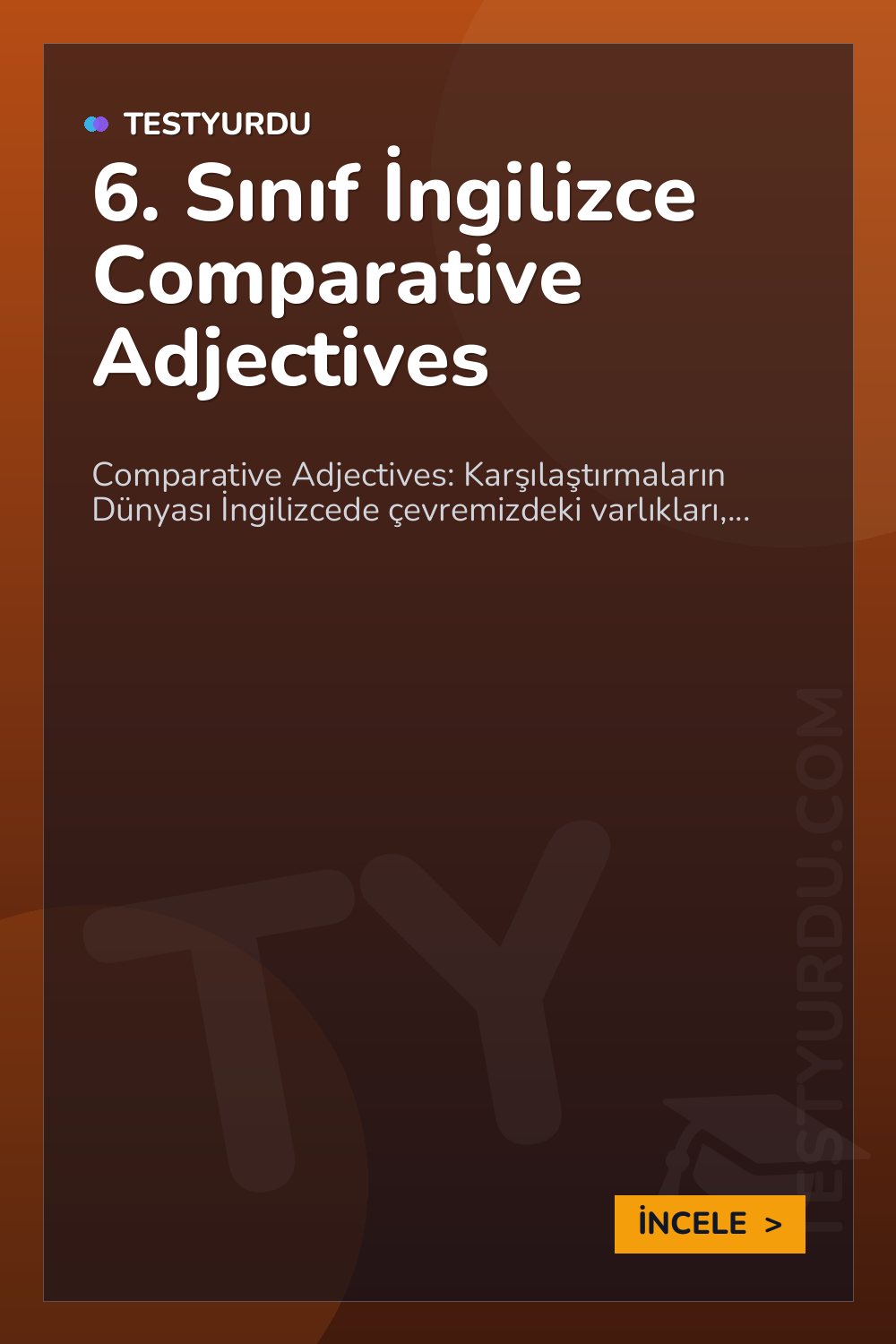 6. Sınıf İngilizce Comparative Adjectives