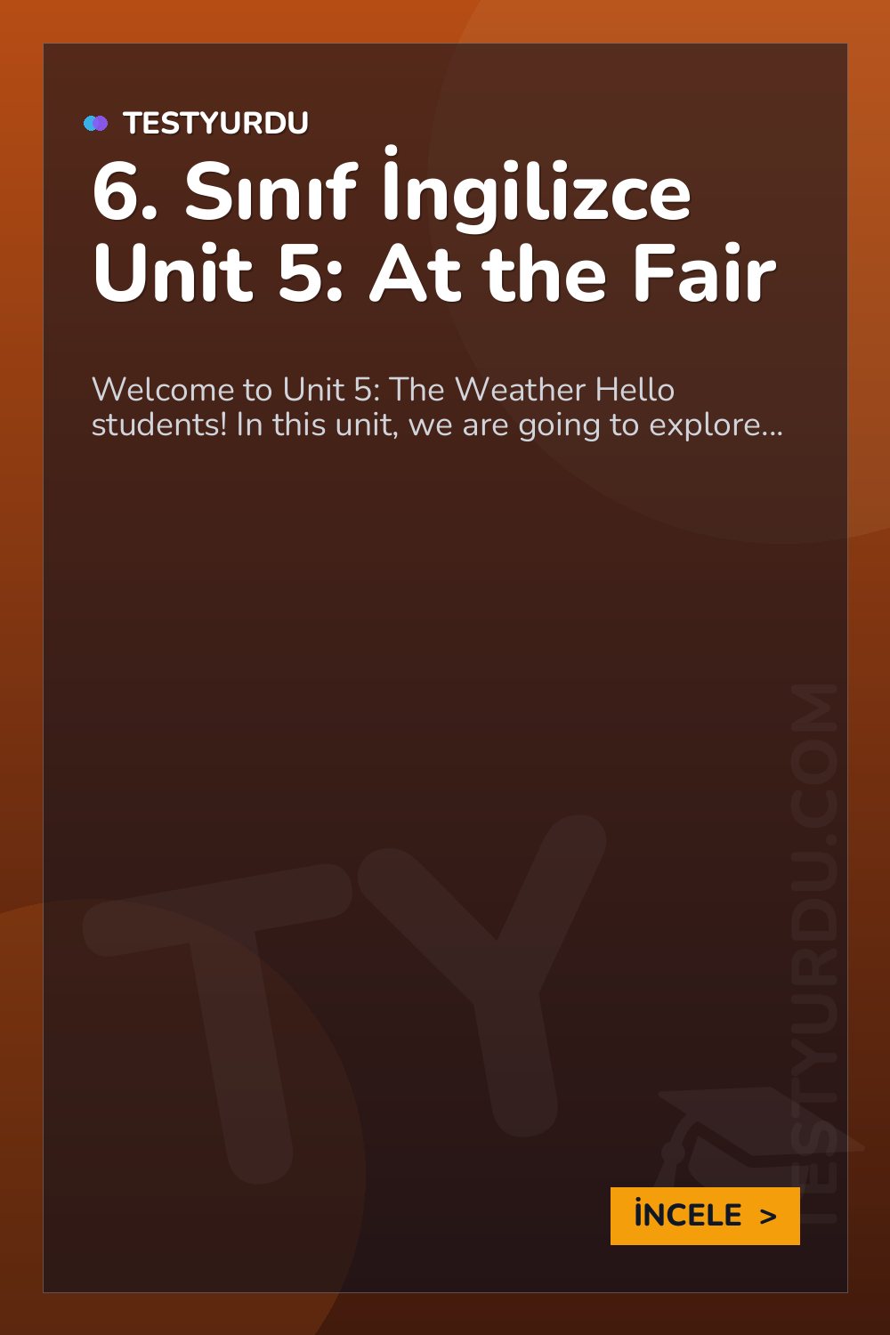 6. Sınıf İngilizce Unit 5: At the Fair