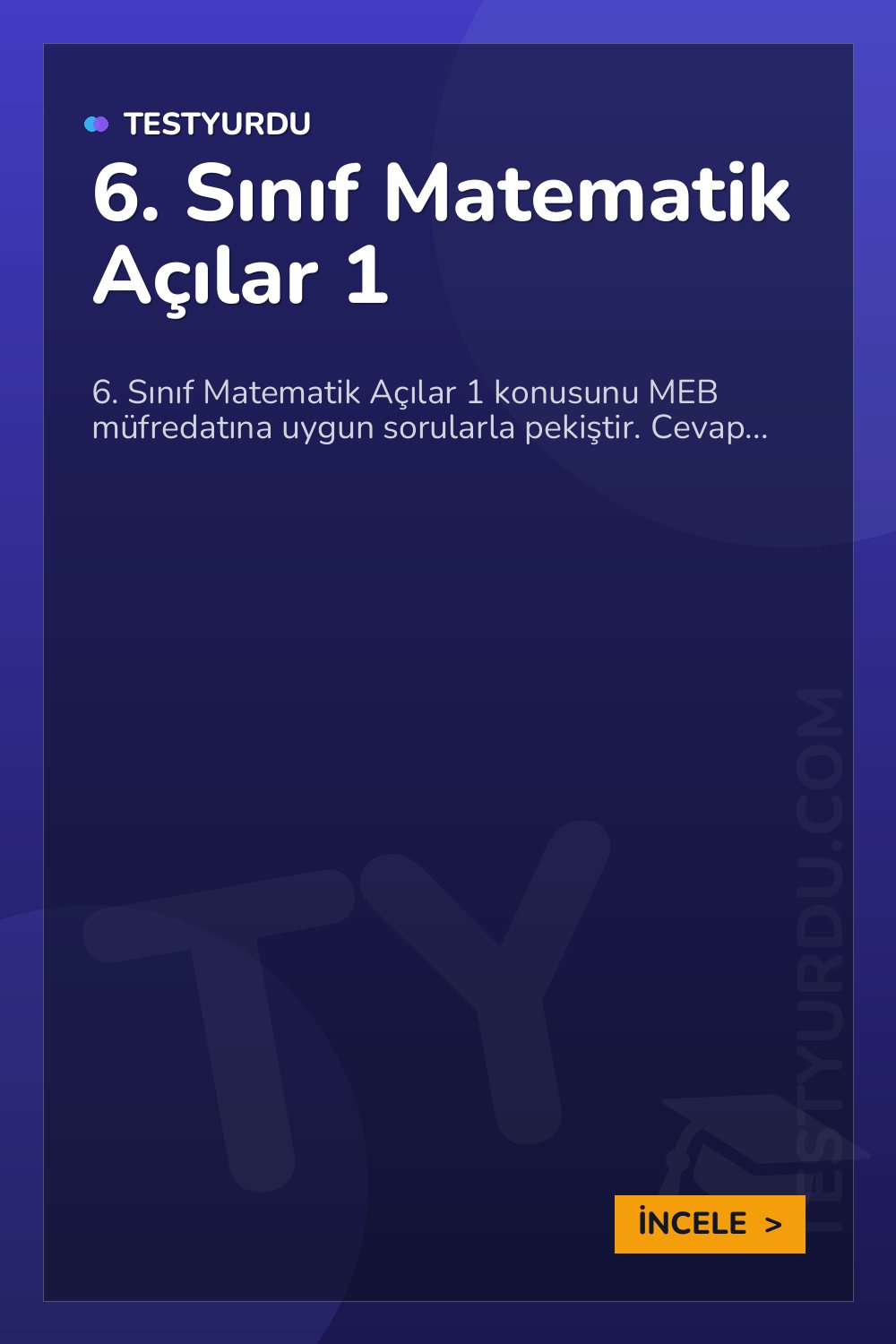 6. Sınıf Matematik Açılar 1