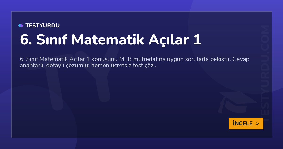 6. Sınıf Matematik Açılar 1 2 6. Sınıf Matematik Açılar 1