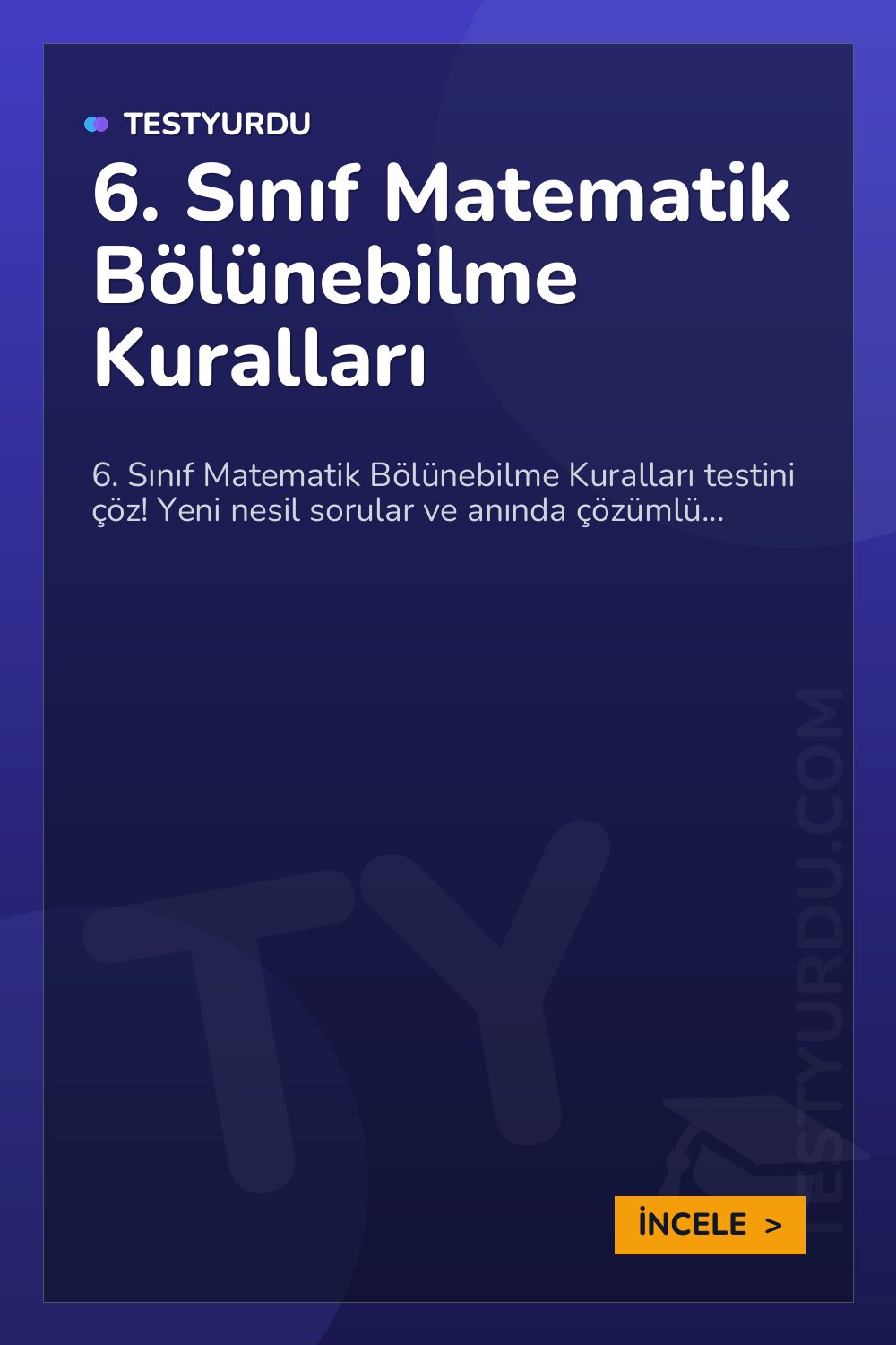 6. Sınıf Matematik Bölünebilme Kuralları