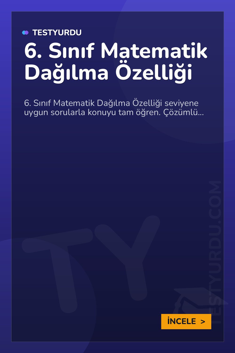 6. Sınıf Matematik Dağılma Özelliği