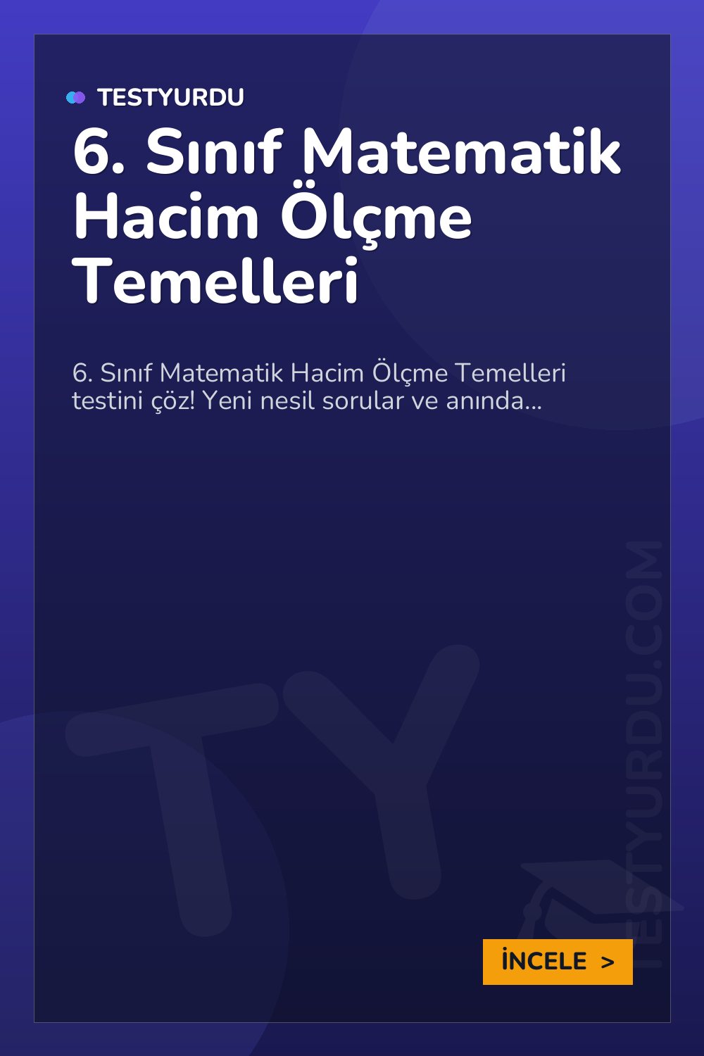6. Sınıf Matematik Hacim Ölçme Temelleri