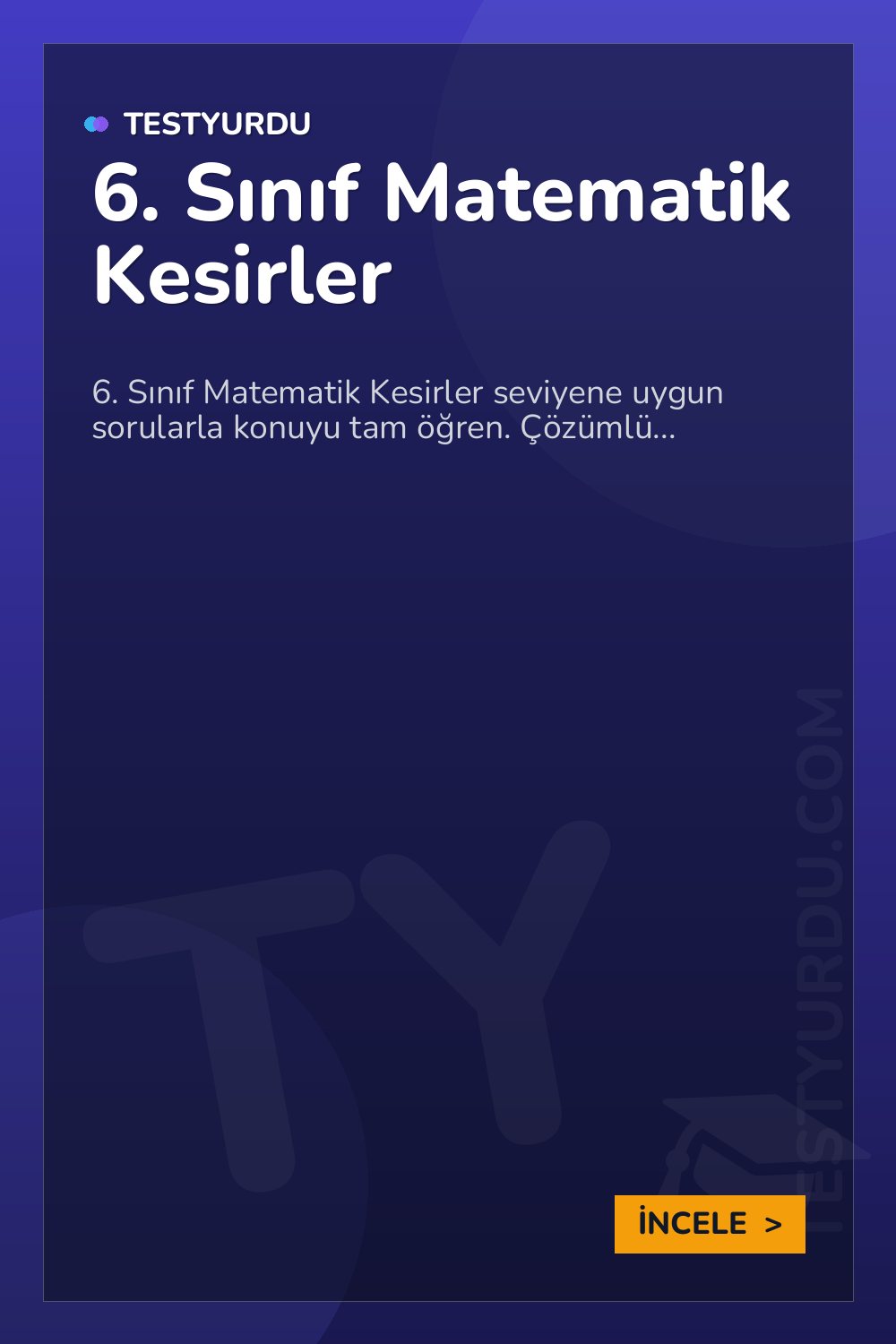 6. Sınıf Matematik Kesirler