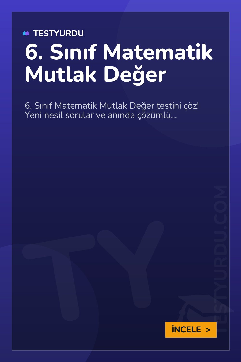 6. Sınıf Matematik Mutlak Değer
