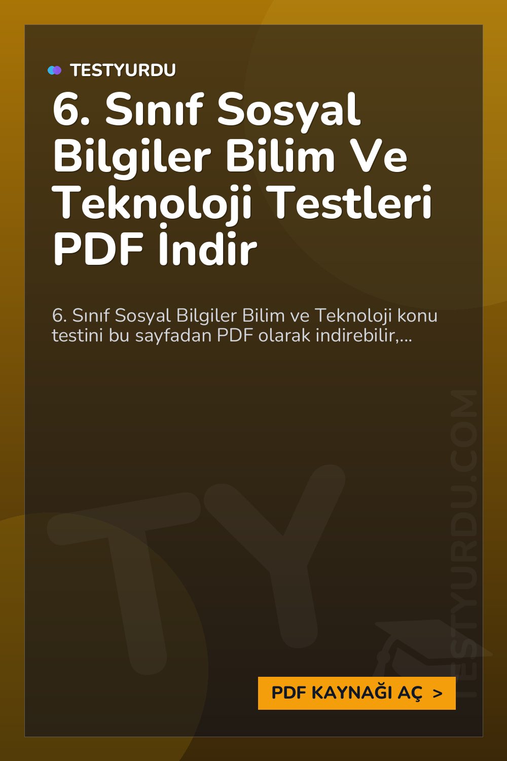 6. Sınıf Sosyal Bilgiler Bilim Ve Teknoloji Testleri PDF İndir