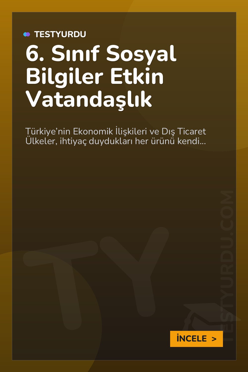 6. Sınıf Sosyal Bilgiler Etkin Vatandaşlık
