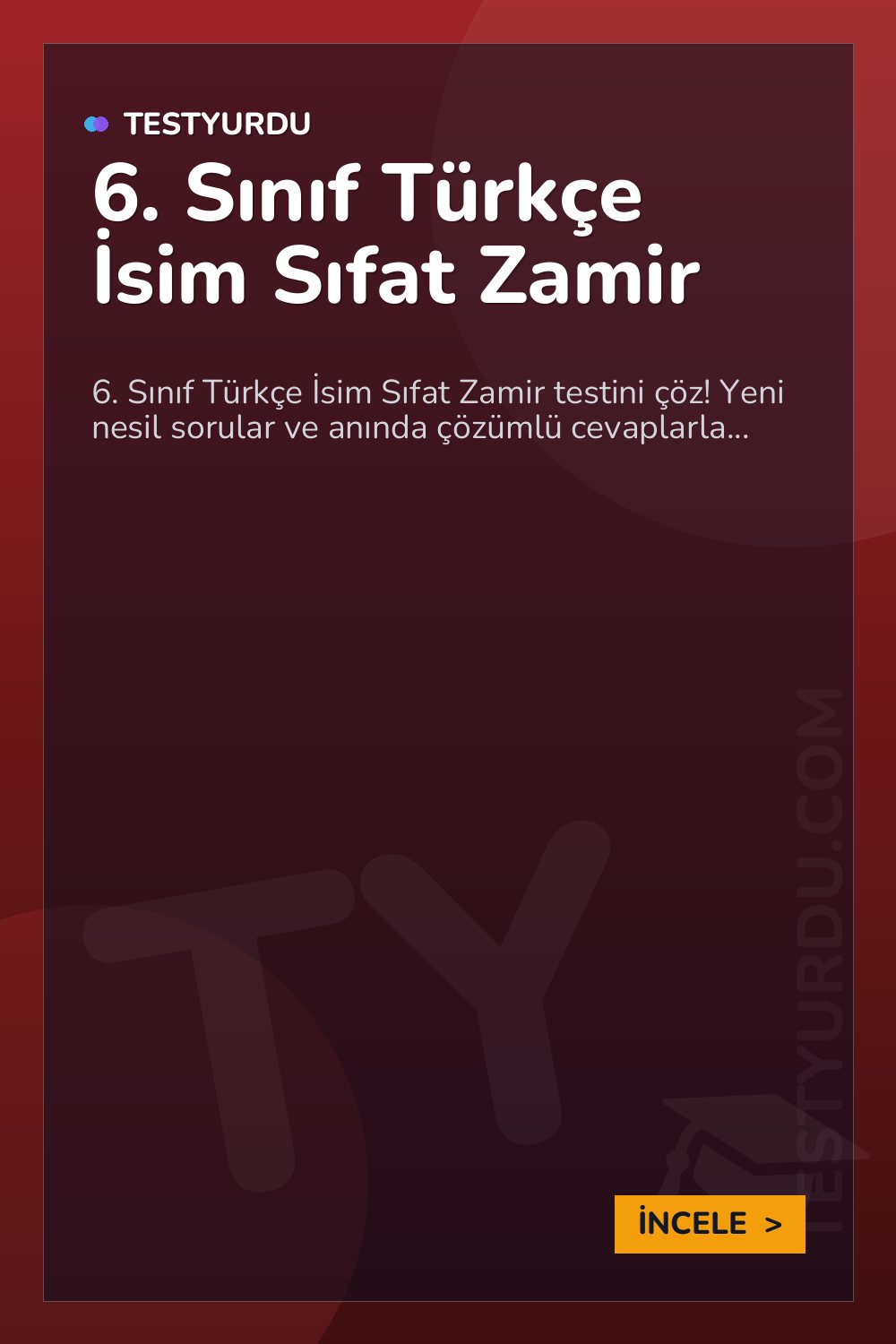 6. Sınıf Türkçe İsim Sıfat Zamir