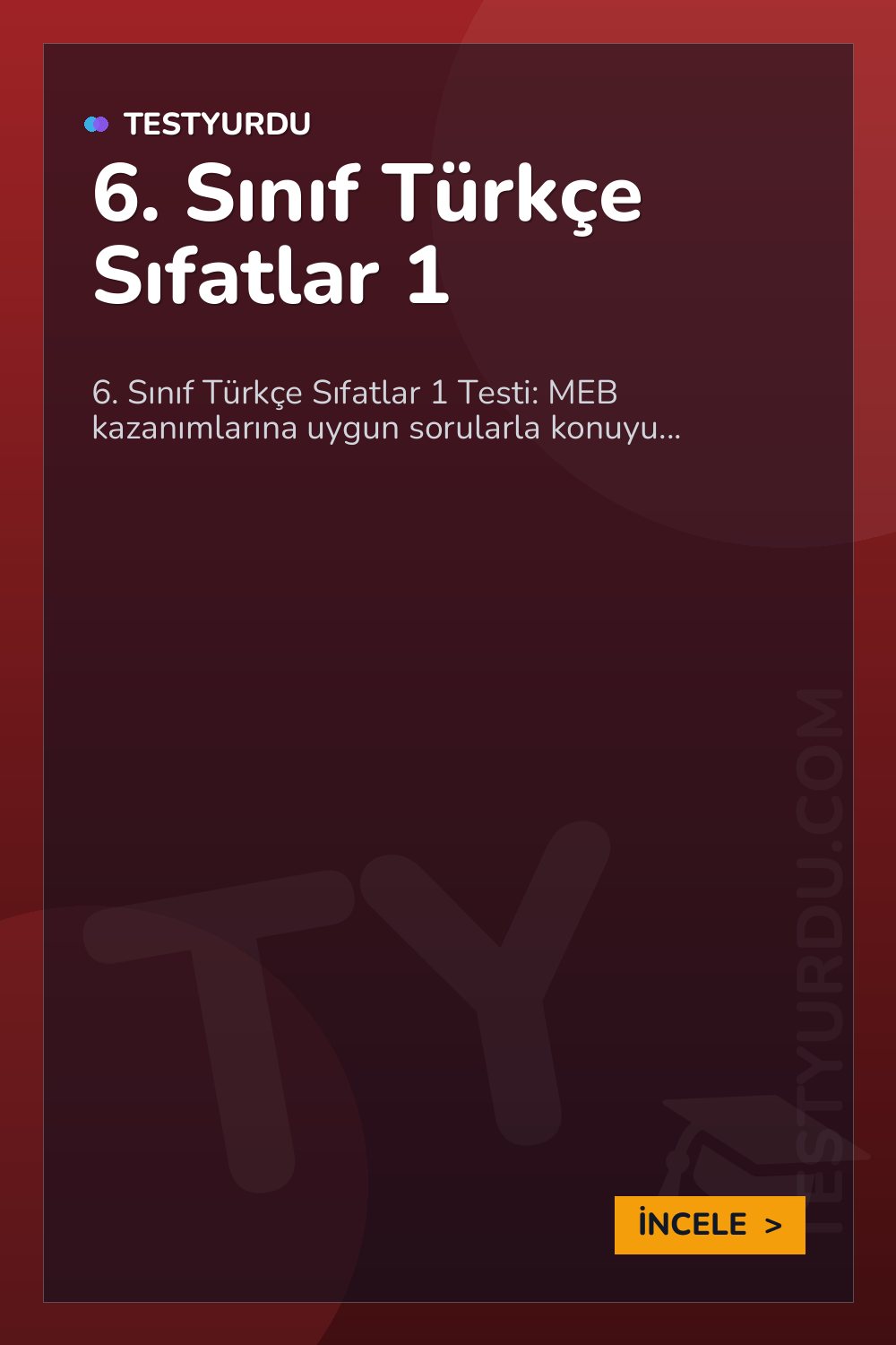 6. Sınıf Türkçe Sıfatlar 1