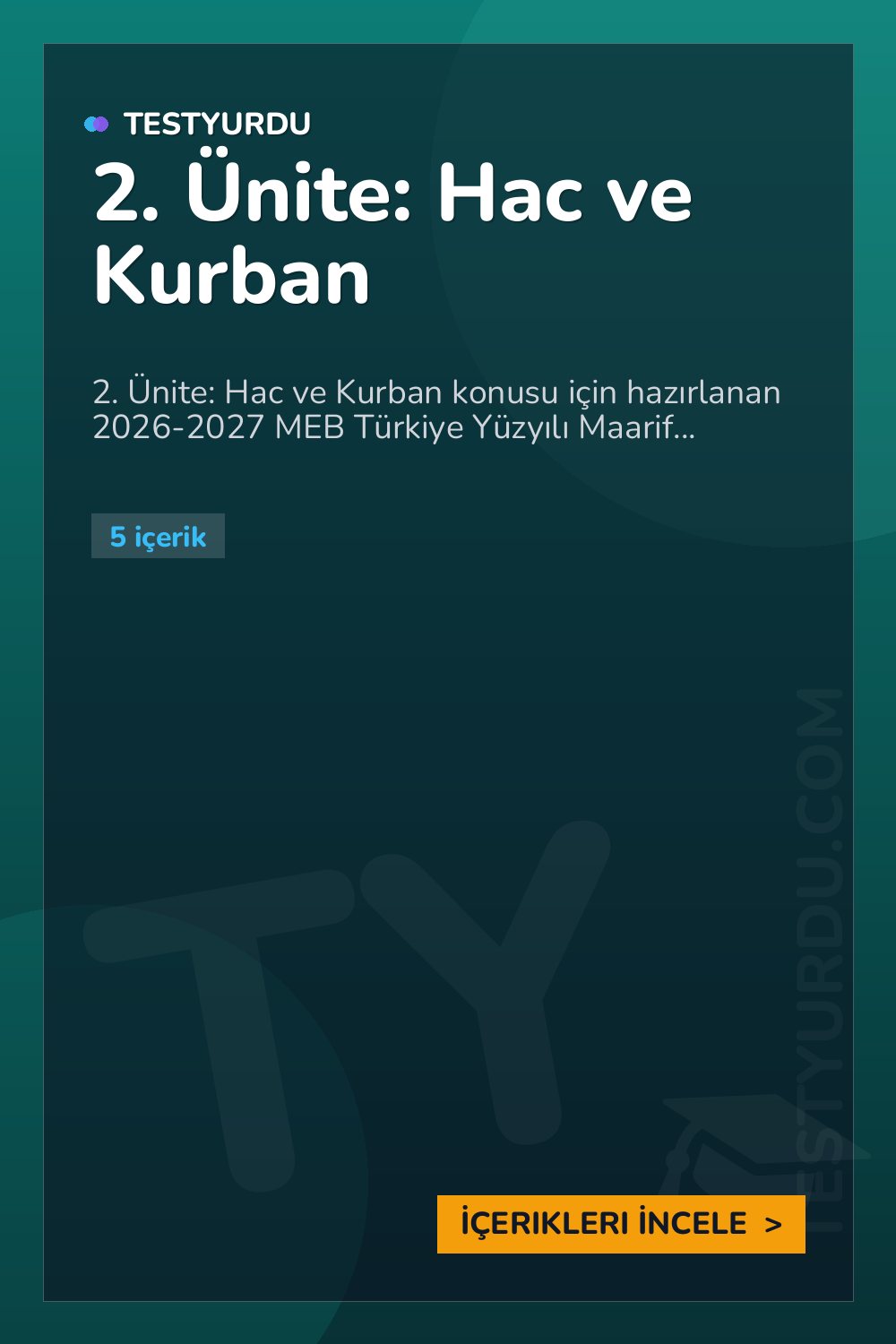 2. Ünite: Hac ve Kurban
