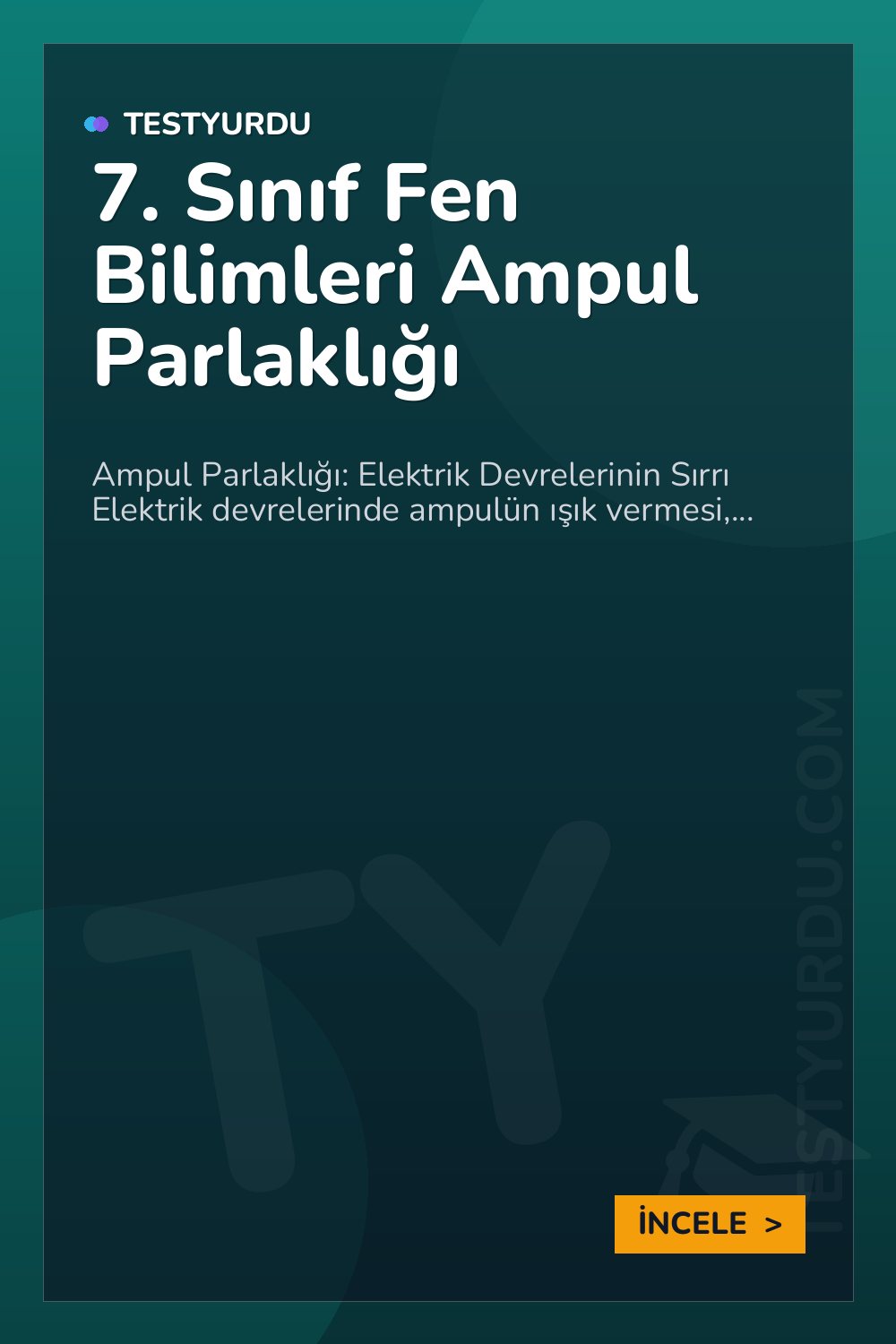 7. Sınıf Fen Bilimleri Ampul Parlaklığı