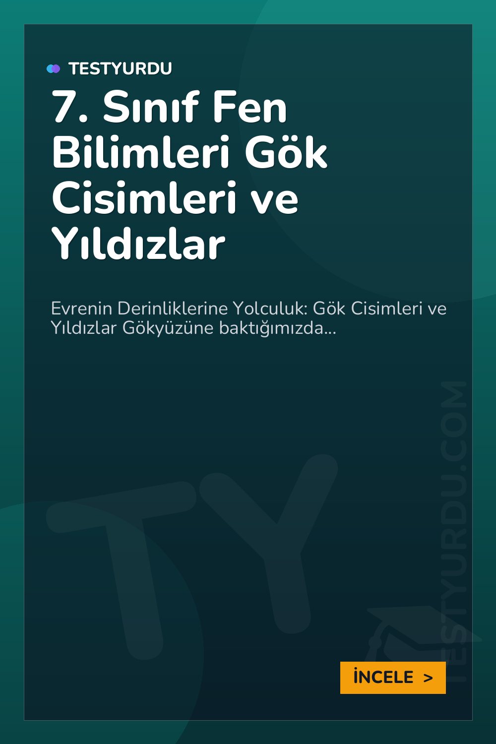 7. Sınıf Fen Bilimleri Gök Cisimleri ve Yıldızlar