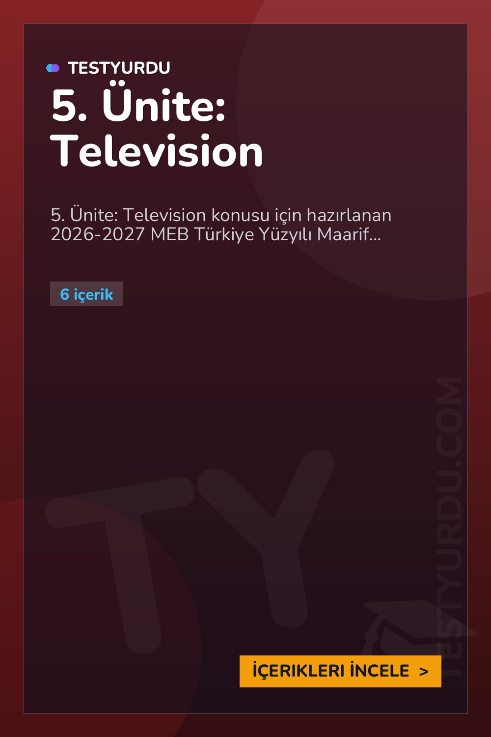 5. Ünite: Television