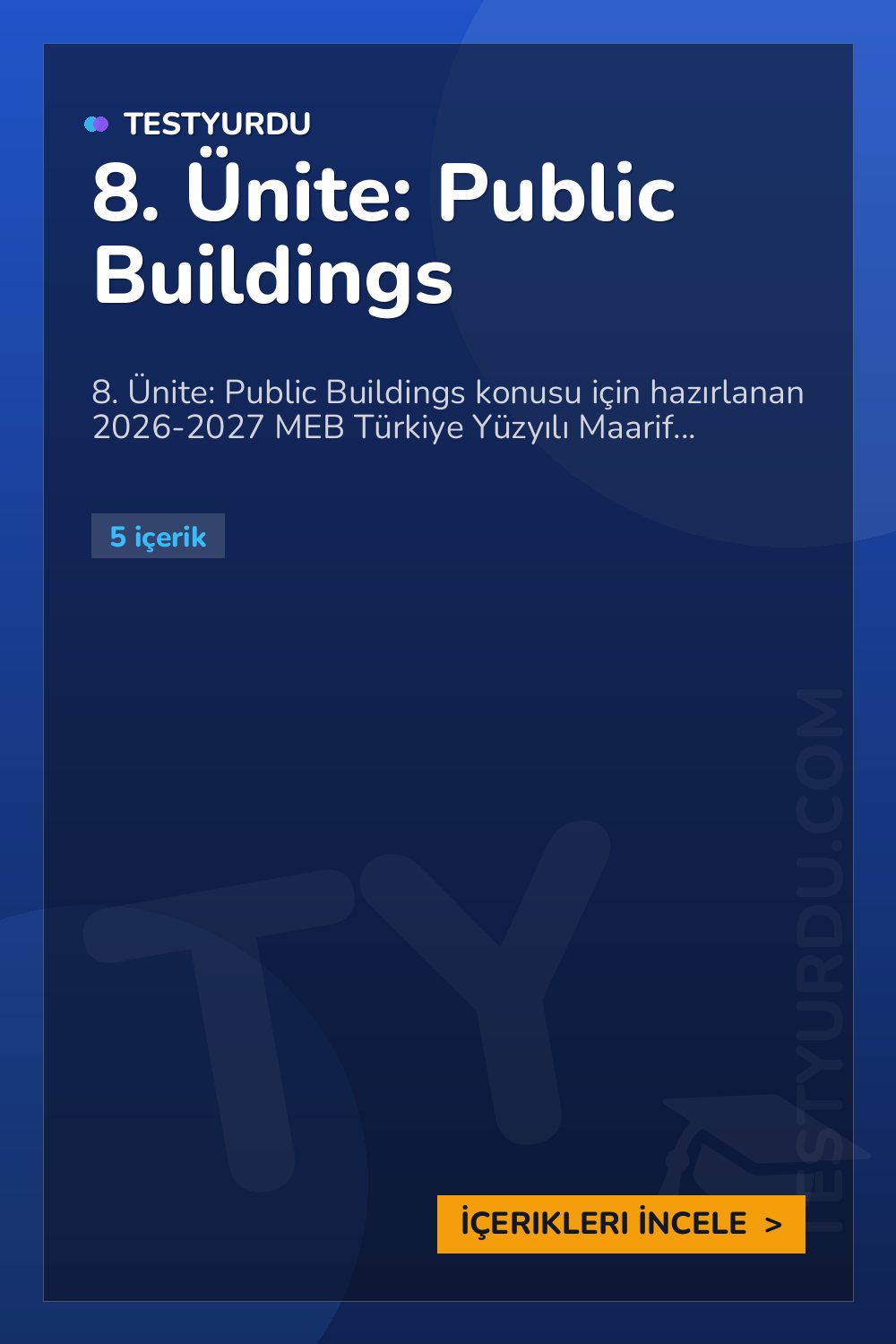 8. Ünite: Public Buildings