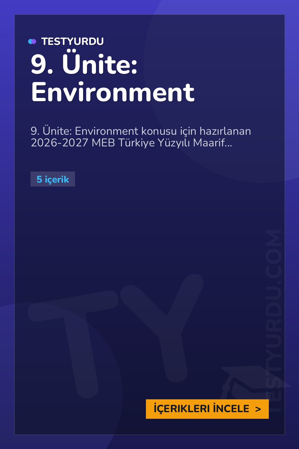 9. Ünite: Environment