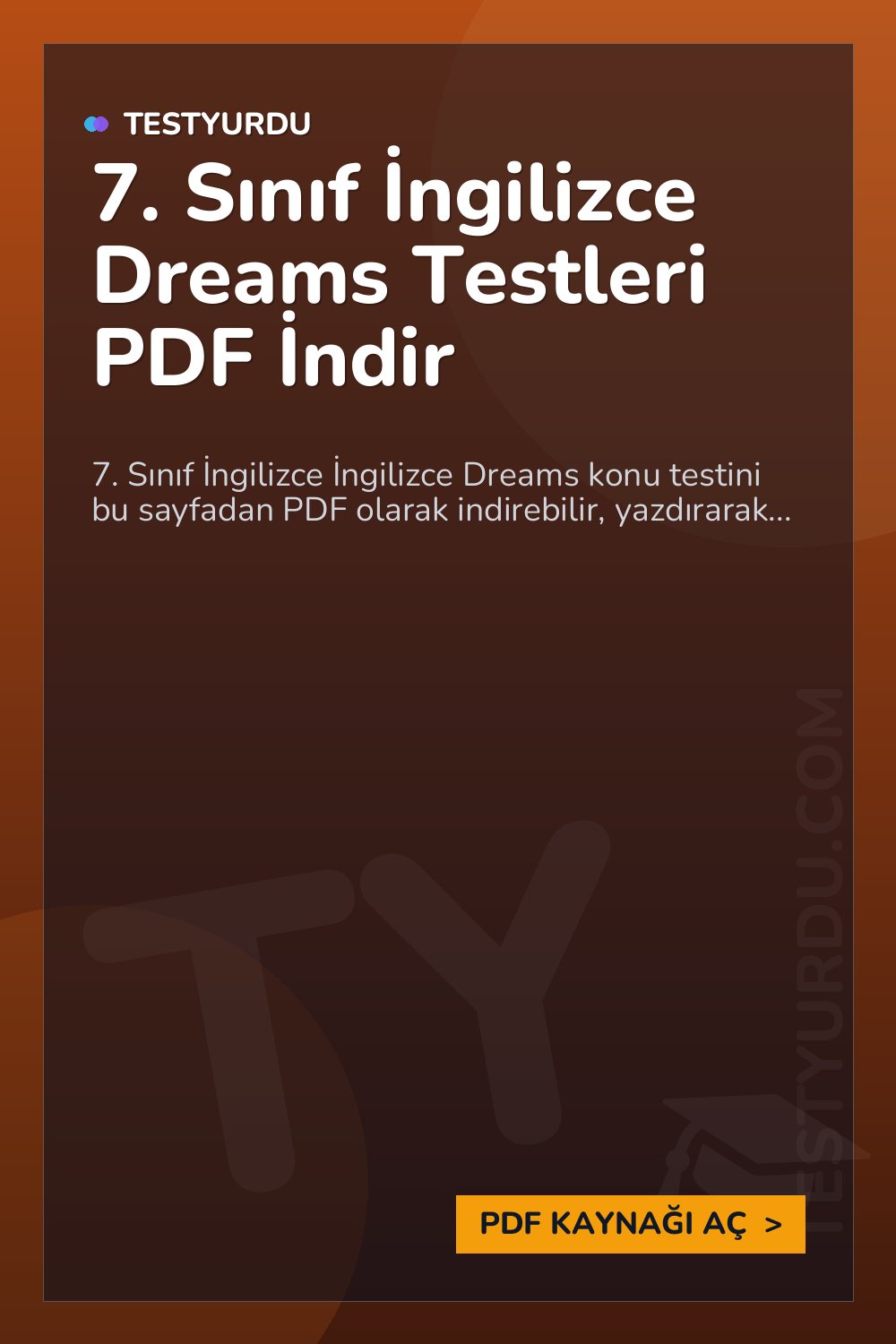 7. Sınıf İngilizce Dreams Testleri PDF İndir