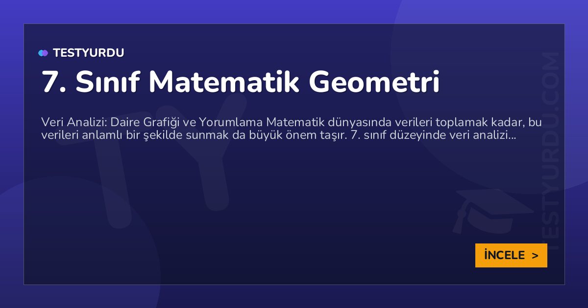 7. Sınıf Matematik Geometri