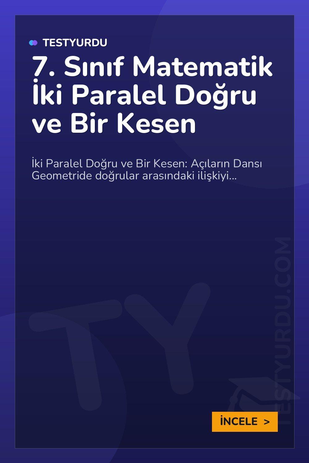 7. Sınıf Matematik İki Paralel Doğru ve Bir Kesen