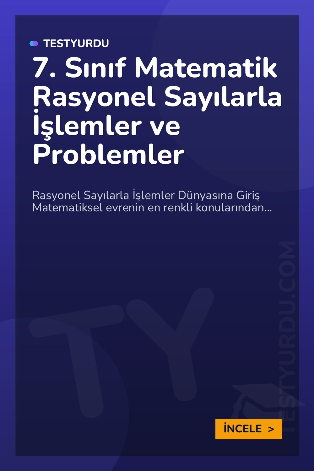 7. Sınıf Matematik Rasyonel Sayılarla İşlemler ve Problemler