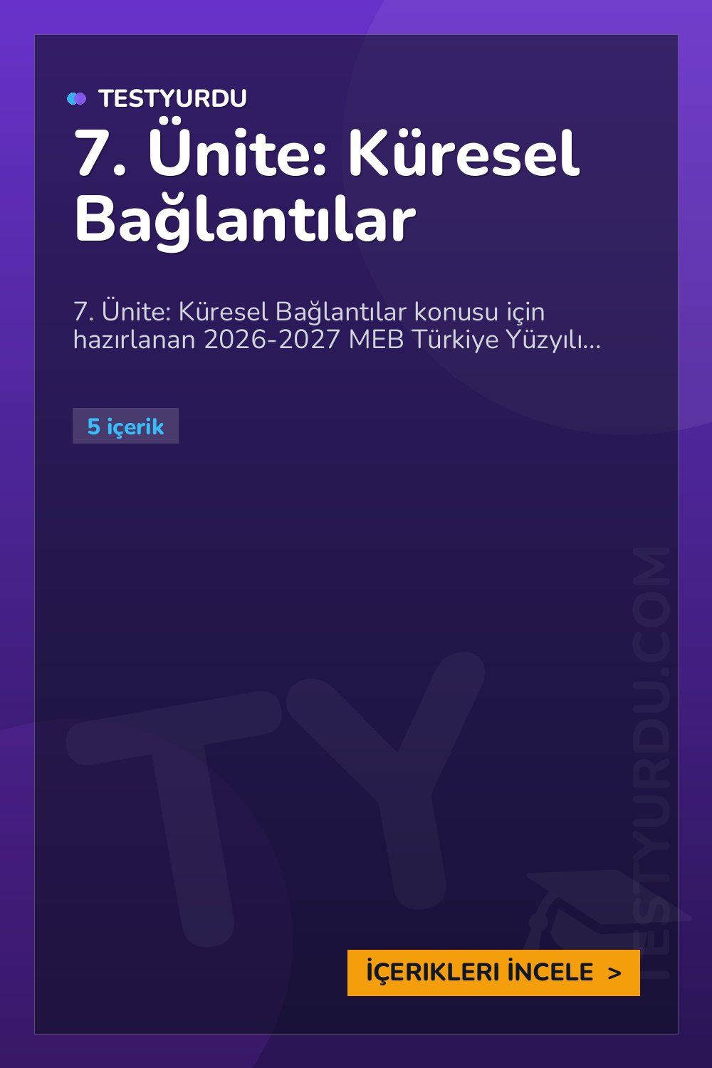 7. Ünite: Küresel Bağlantılar