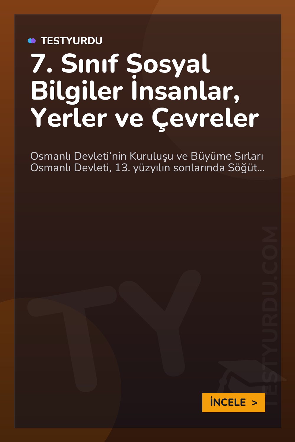 7. Sınıf Sosyal Bilgiler İnsanlar, Yerler ve Çevreler