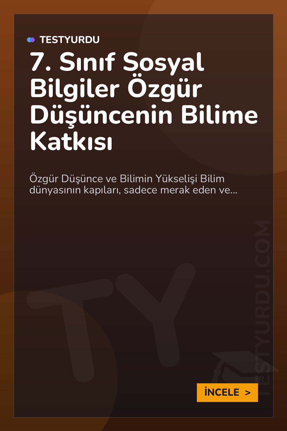 7. Sınıf Sosyal Bilgiler Özgür Düşüncenin Bilime Katkısı
