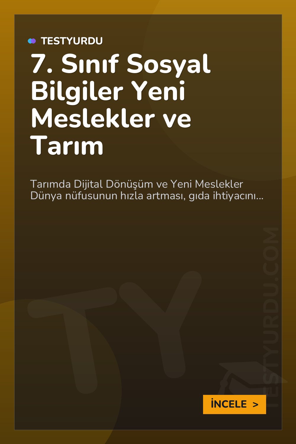 7. Sınıf Sosyal Bilgiler Yeni Meslekler ve Tarım