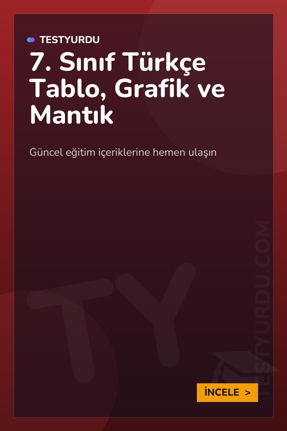 7. Sınıf Türkçe Tablo, Grafik ve Mantık
