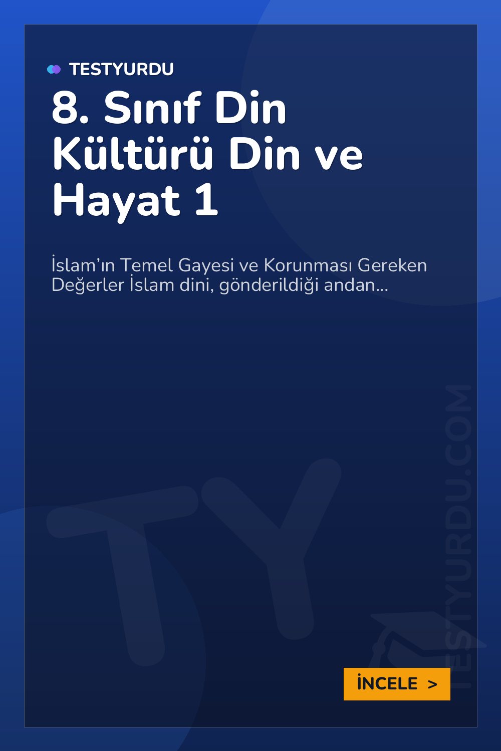 8. Sınıf Din Kültürü Din ve Hayat 1