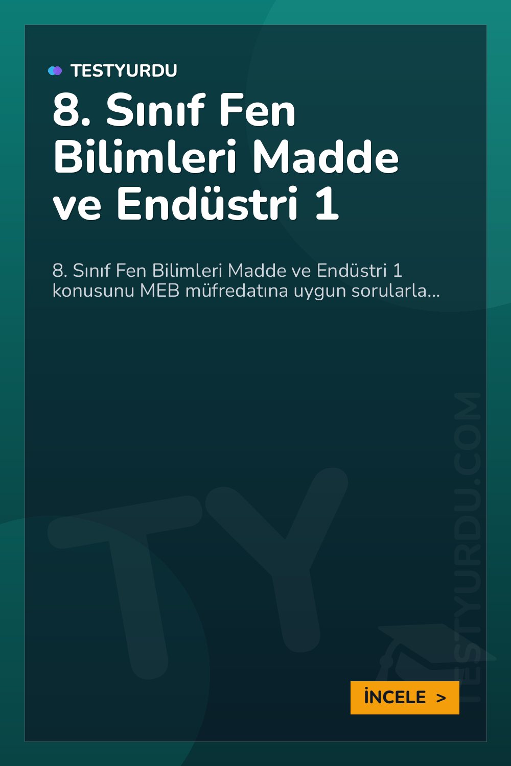 8. Sınıf Fen Bilimleri Madde ve Endüstri 1