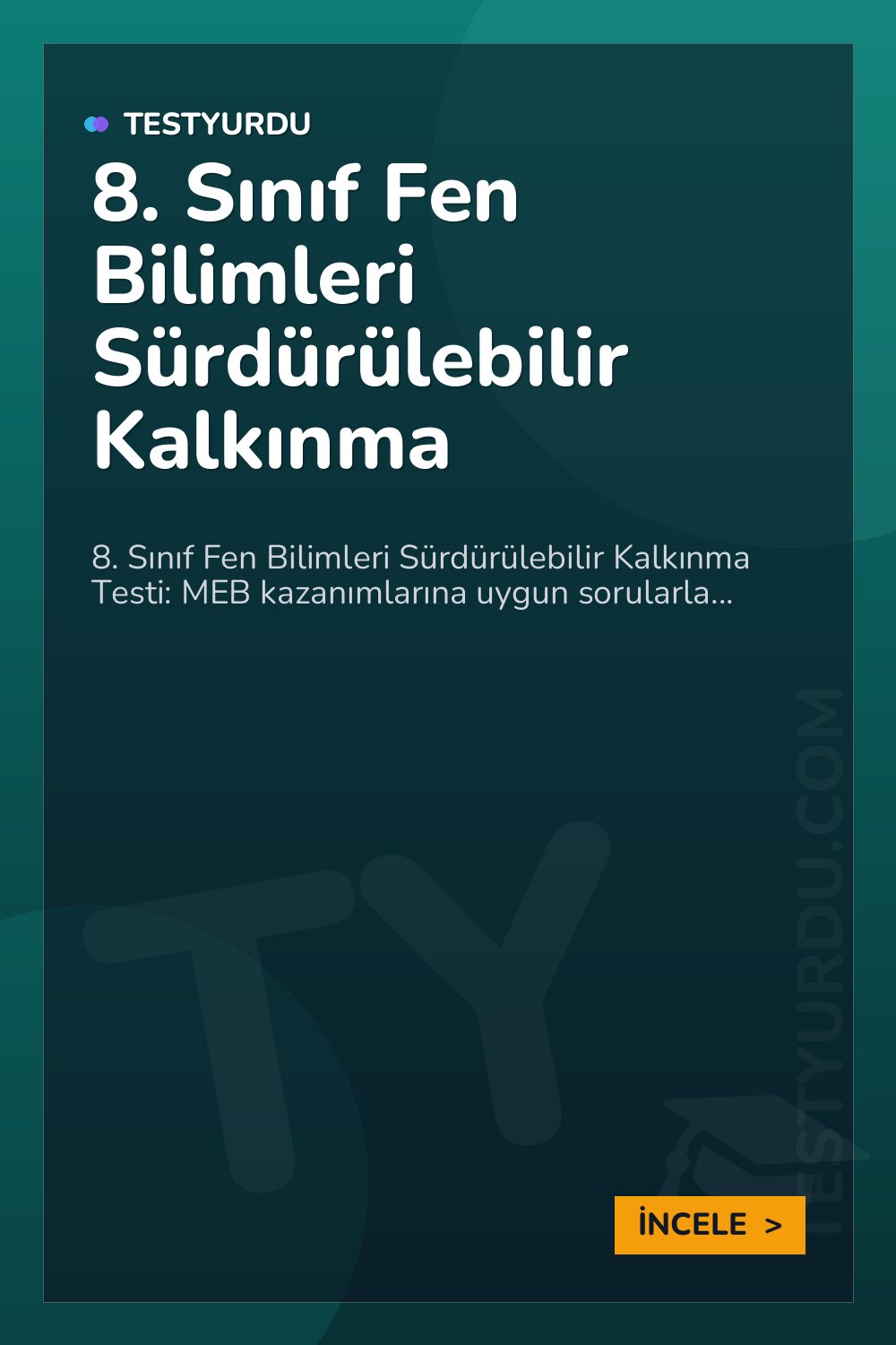 8. Sınıf Fen Bilimleri Sürdürülebilir Kalkınma