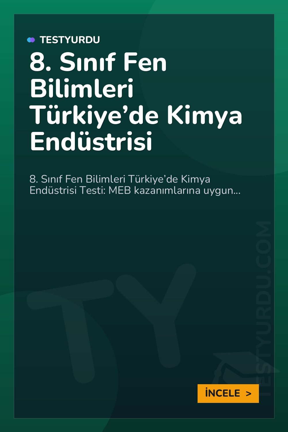 8. Sınıf Fen Bilimleri Türkiye’de Kimya Endüstrisi