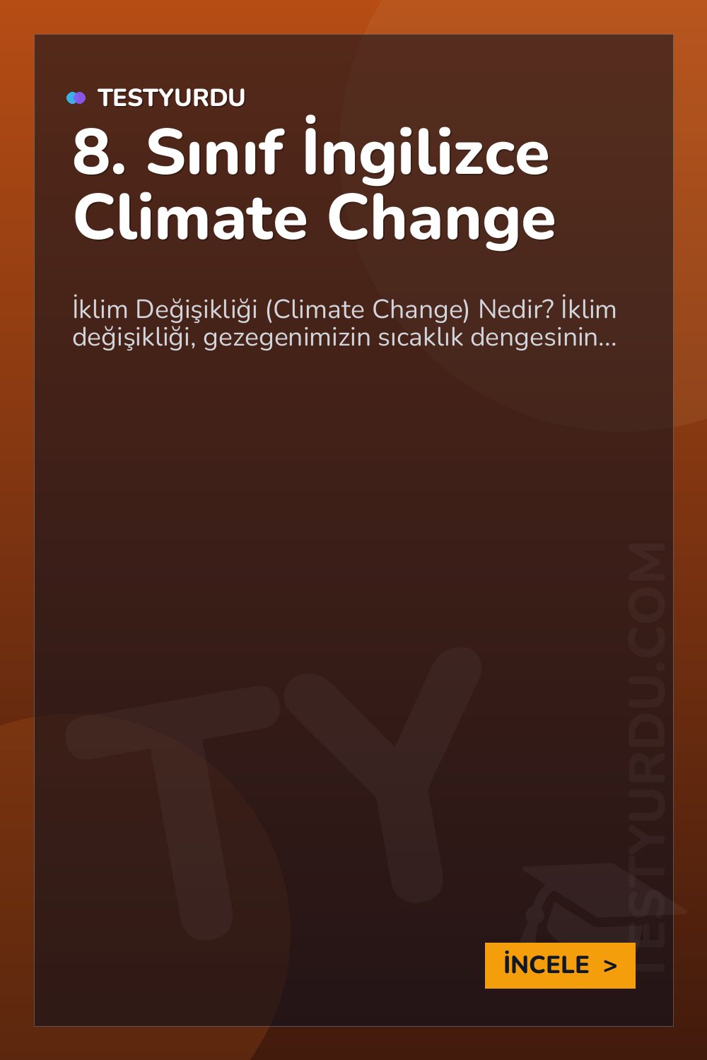 8. Sınıf İngilizce Climate Change