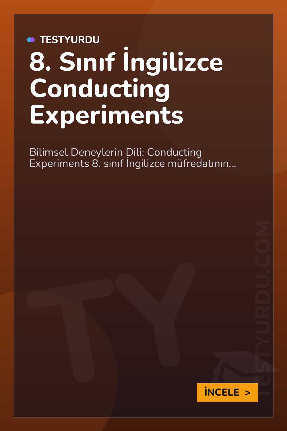 8. Sınıf İngilizce Conducting Experiments