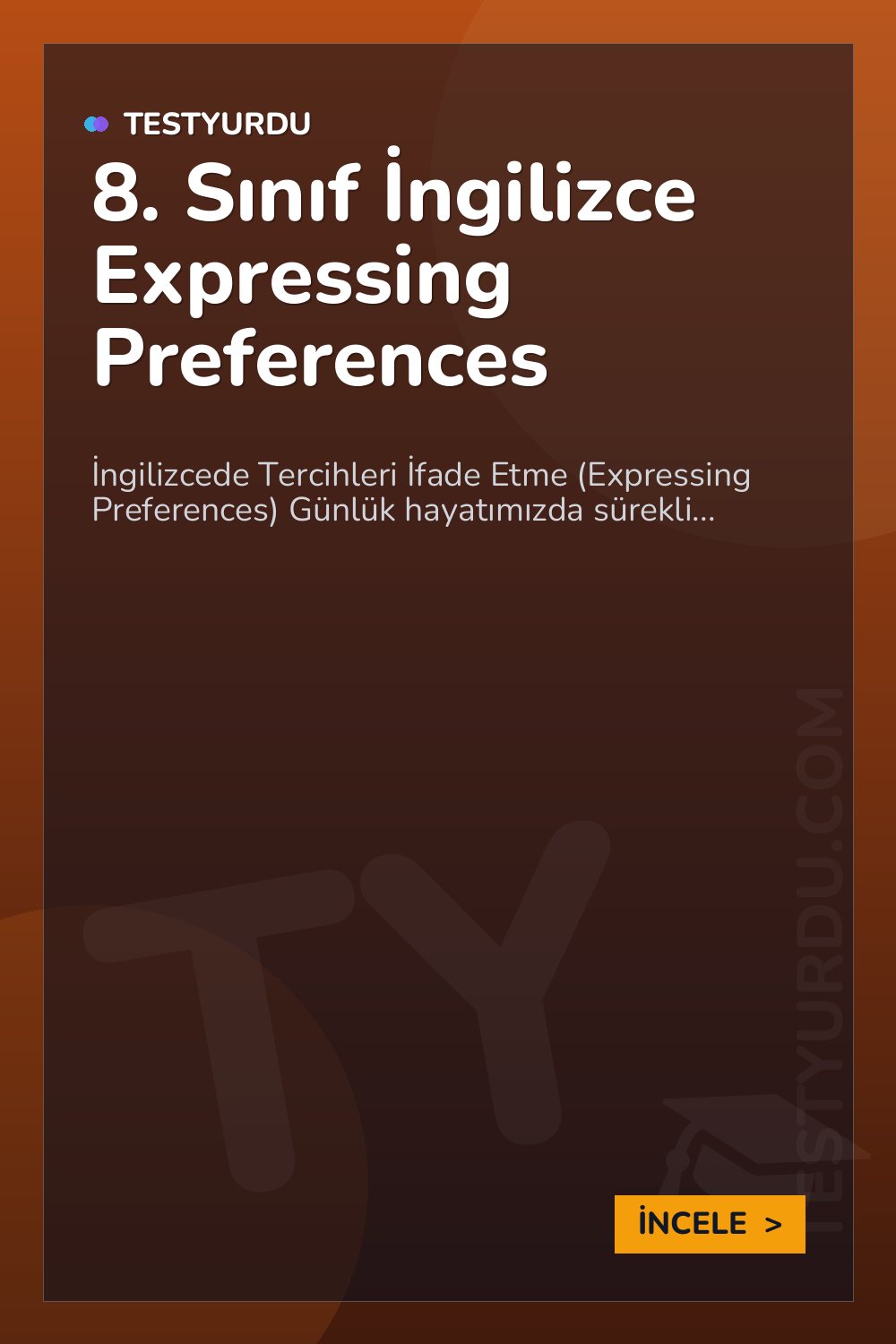 8. Sınıf İngilizce Expressing Preferences