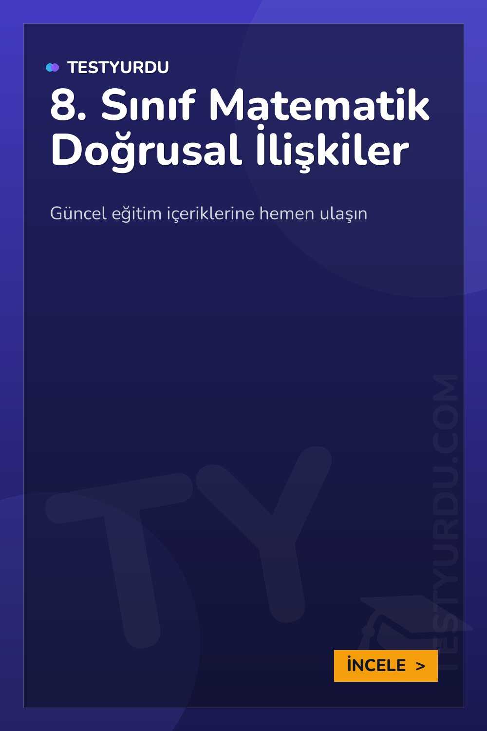 8. Sınıf Matematik Doğrusal İlişkiler